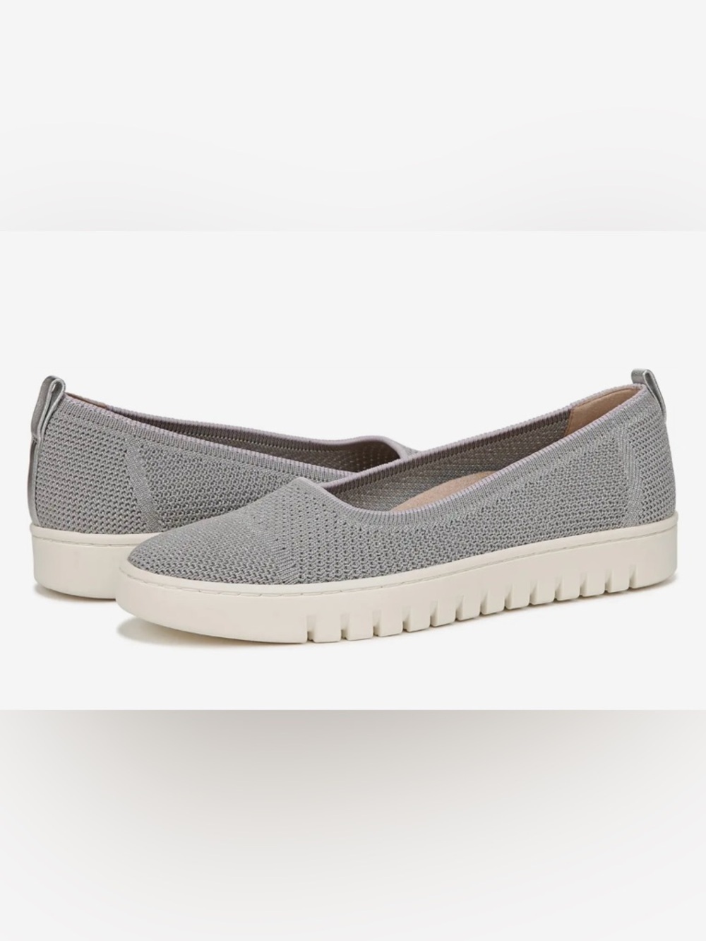 NWT - VIONIC - Light Gray Knit Slip-On Loafers